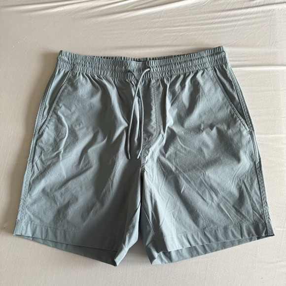 J Crew Tech Dock Shorts Mens M Blue 6" Inseam Drawstring Casual Preppy Golf Blue - Picture 3 of 12